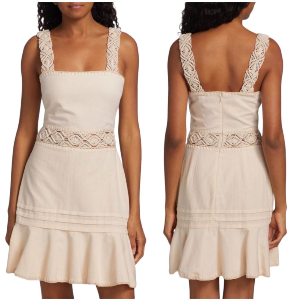 Jonathan Simkhai NWT Flora Macramé Embellished Mi… - image 1